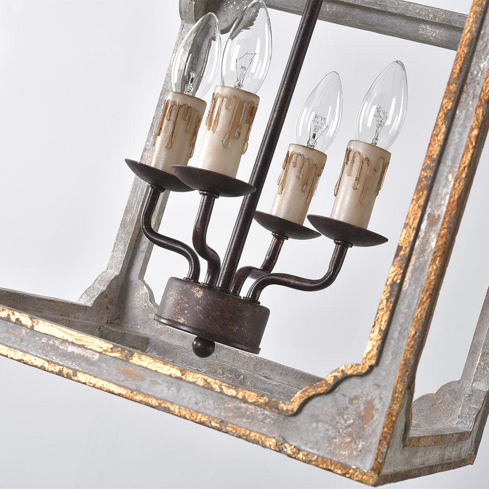 Boho Rustic Cube Chandelier - YIOSI