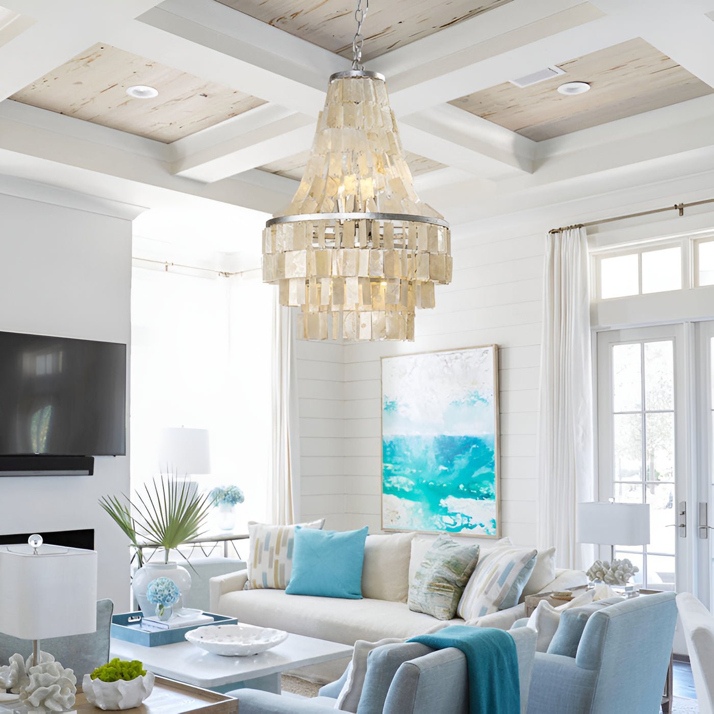 Boho Shell Tiered Chandelier - YIOSI