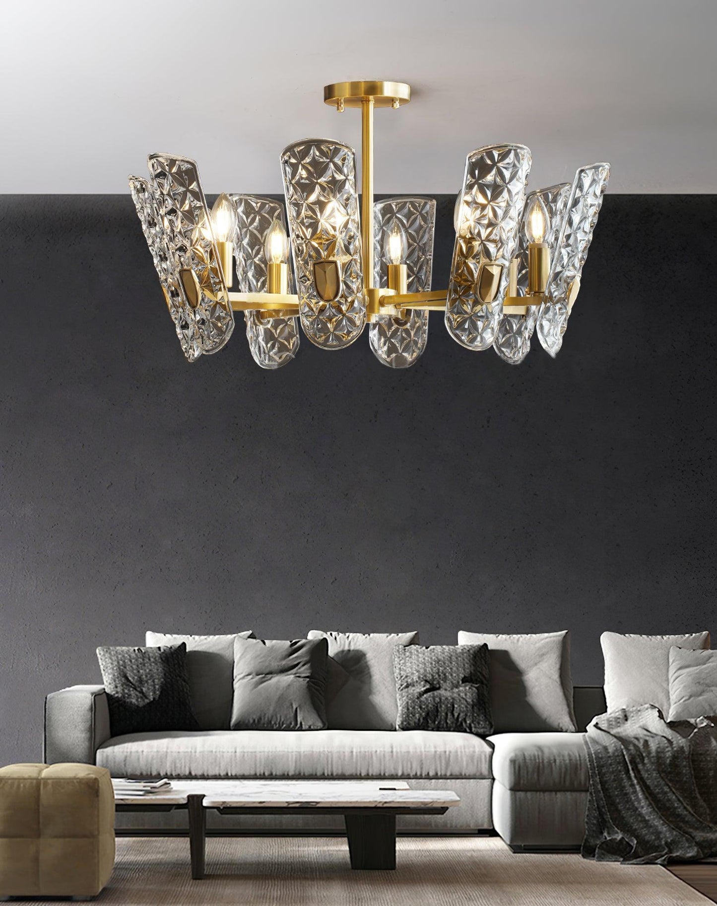 Brass Central Chandelier - YIOSI
