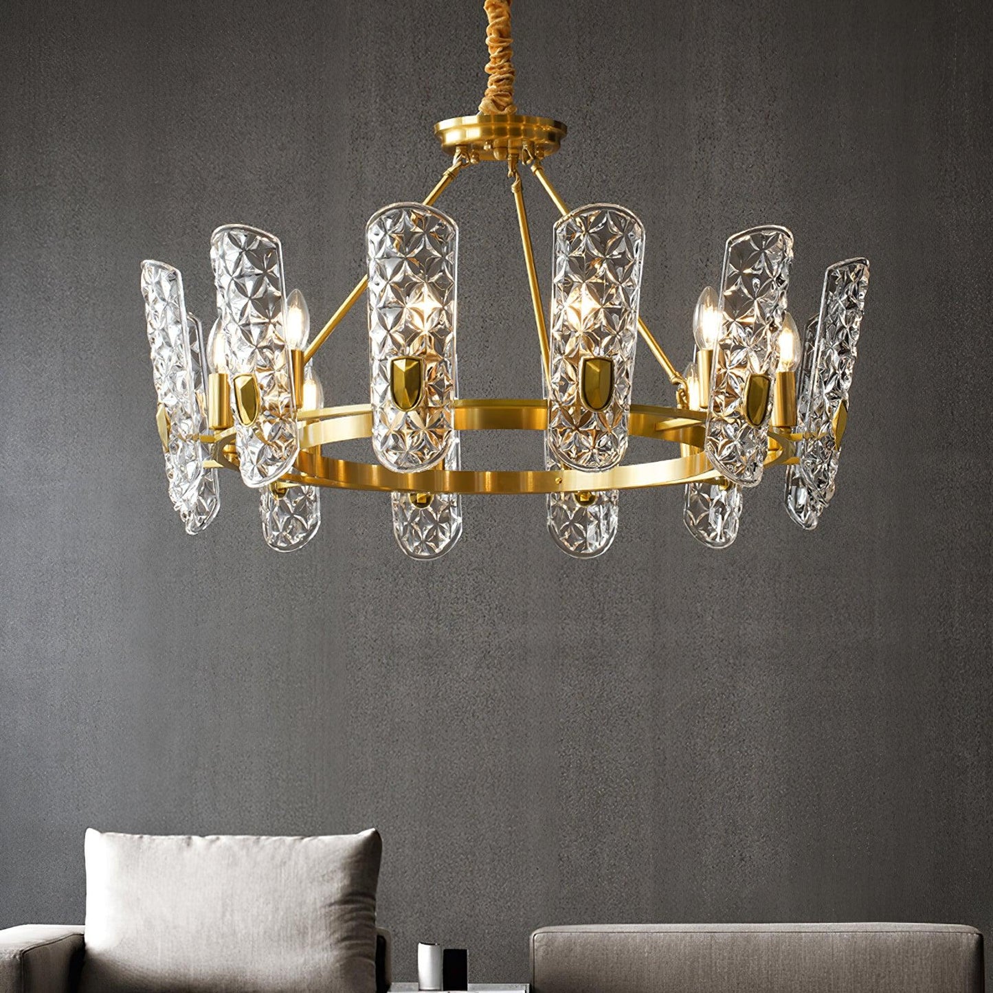 Brass Central Chandelier - YIOSI