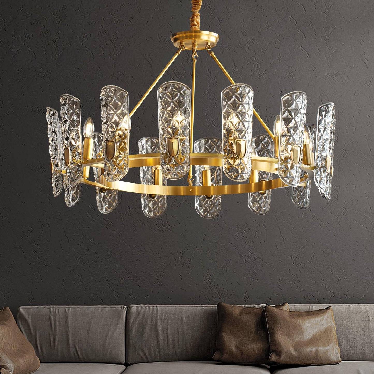 Brass Central Chandelier - YIOSI