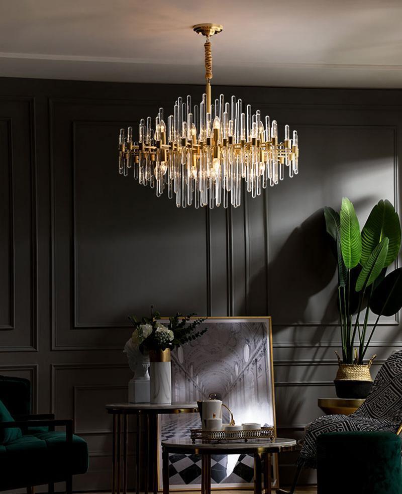 Vintage Antique Brass Chandelier - YIOSI