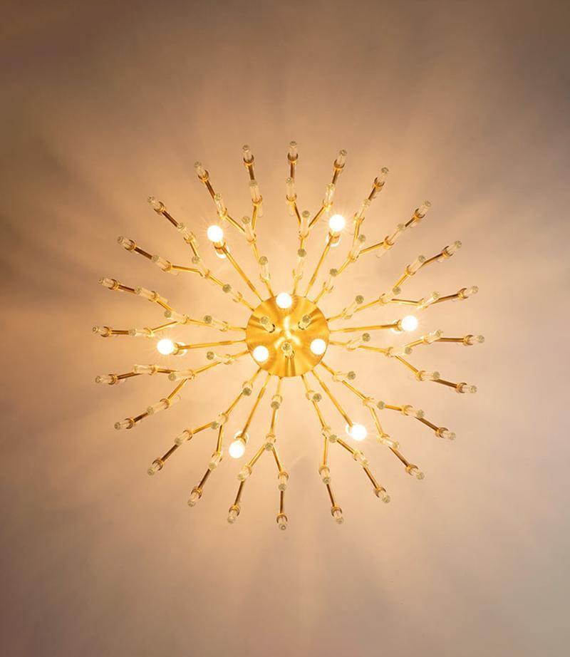 Vintage Antique Brass Chandelier - YIOSI