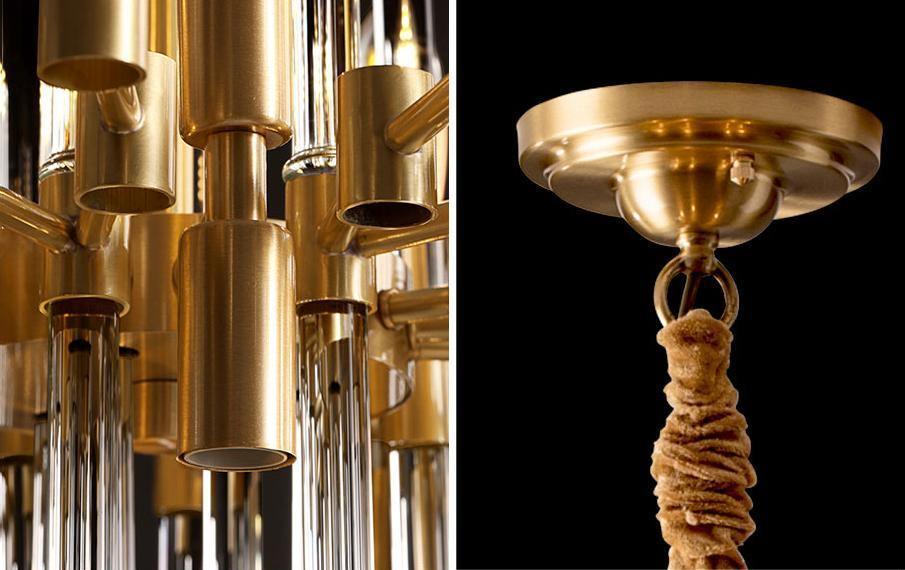 Vintage Antique Brass Chandelier - YIOSI