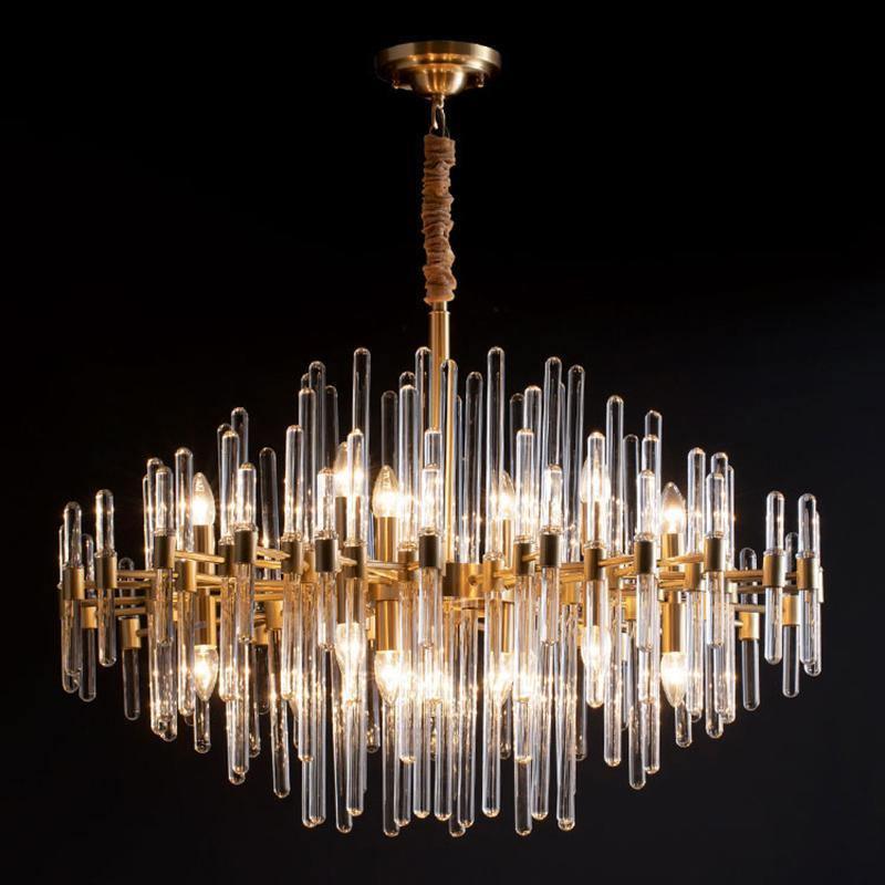 Vintage Antique Brass Chandelier - YIOSI