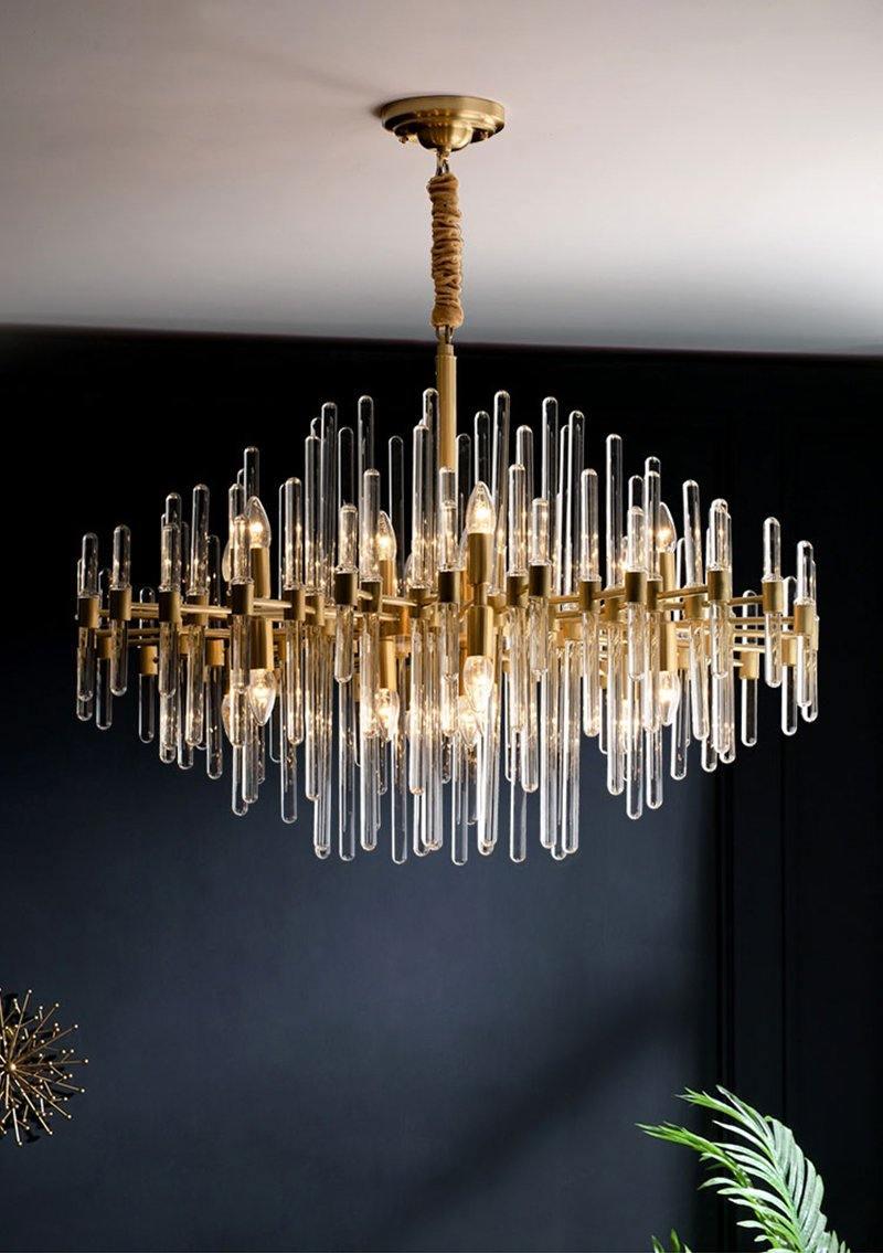 Vintage Antique Brass Chandelier - YIOSI