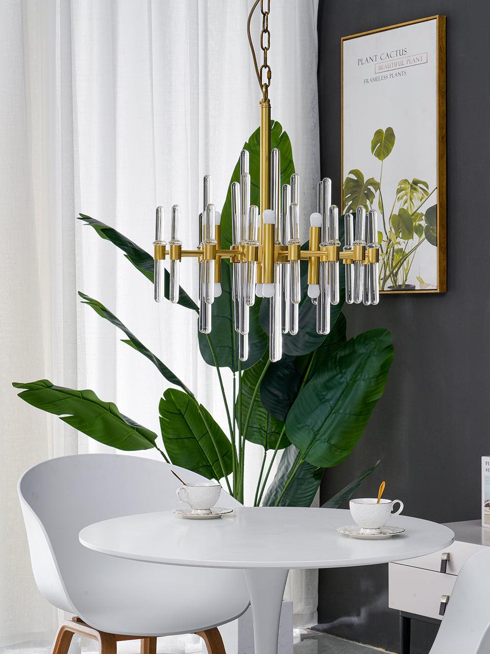 Vintage Antique Brass Chandelier - YIOSI
