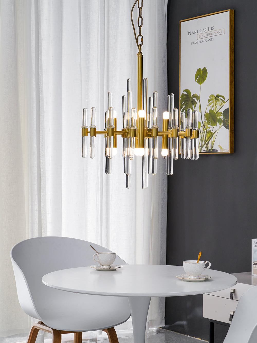 Vintage Antique Brass Chandelier - YIOSI