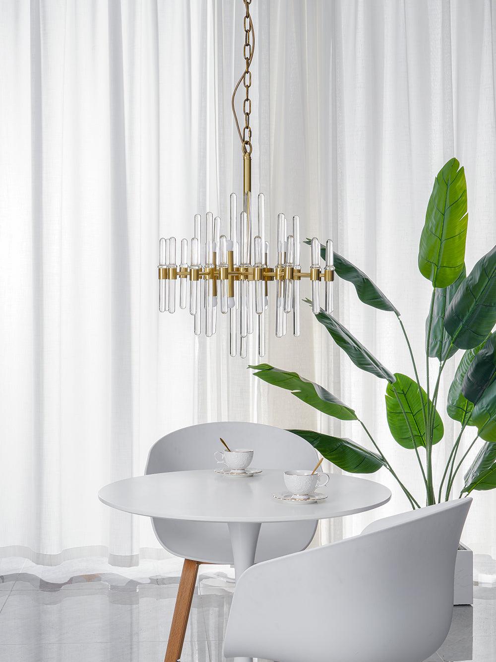 Vintage Antique Brass Chandelier - YIOSI