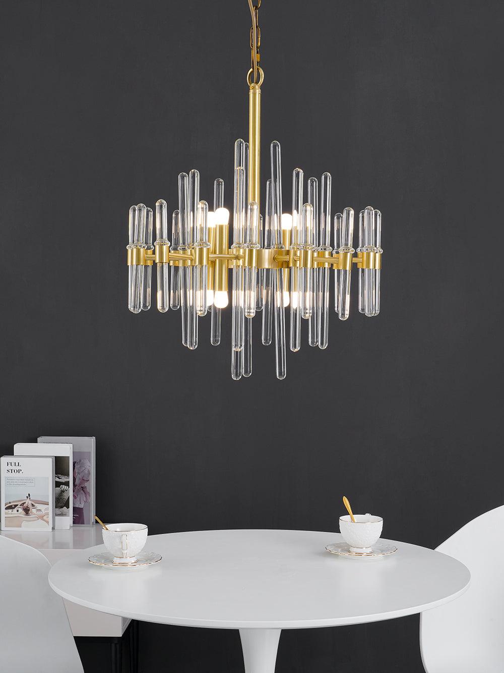 Vintage Antique Brass Chandelier - YIOSI