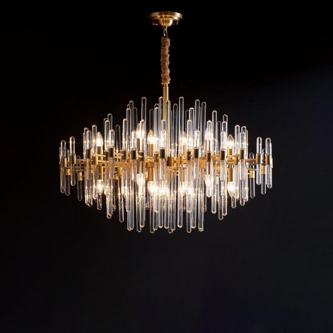Vintage Antique Brass Chandelier - YIOSI