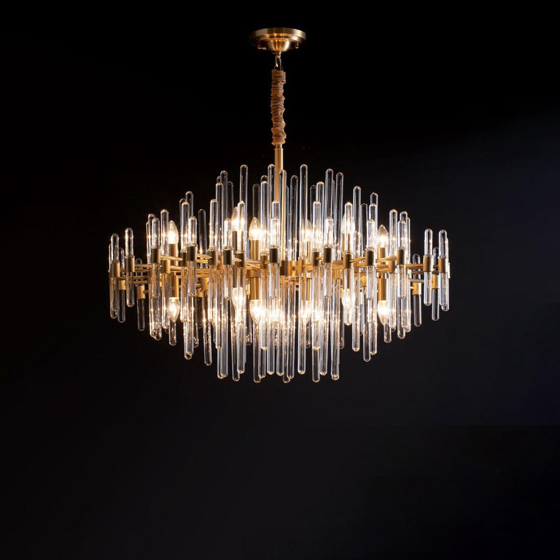 Vintage Antique Brass Chandelier - YIOSI
