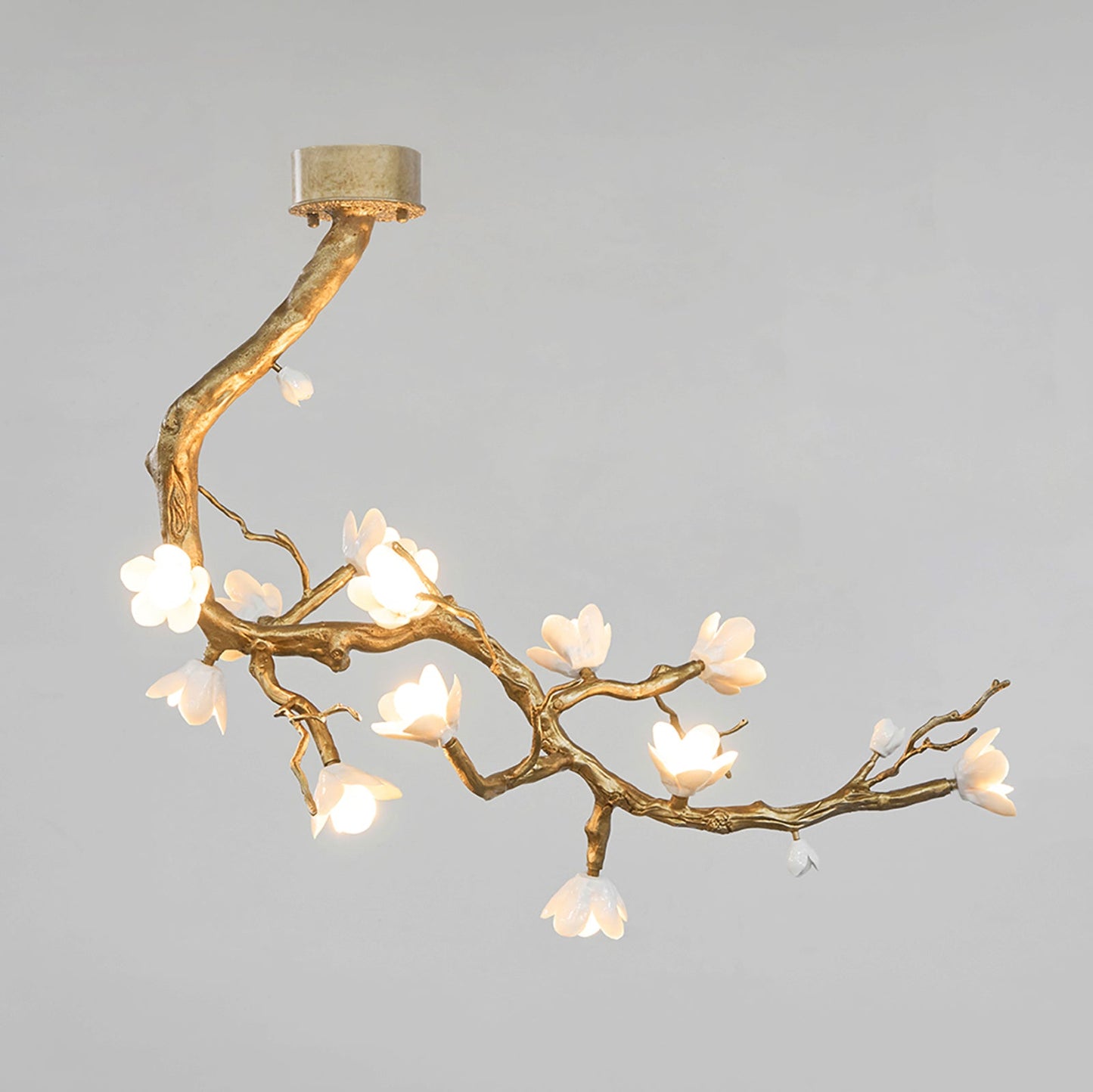Brass Flower Branch Chandelier - YIOSI