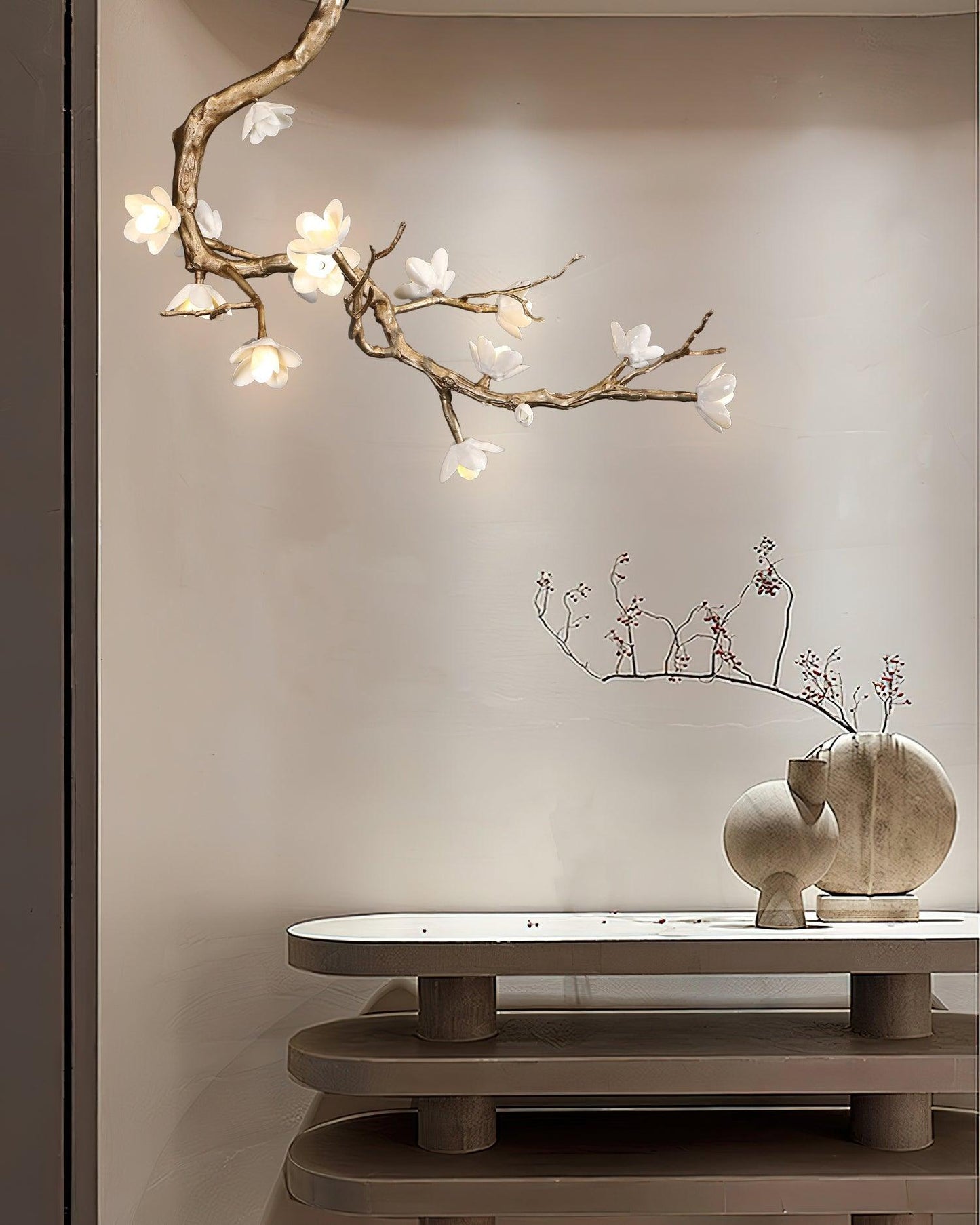 Brass Flower Branch Chandelier - YIOSI