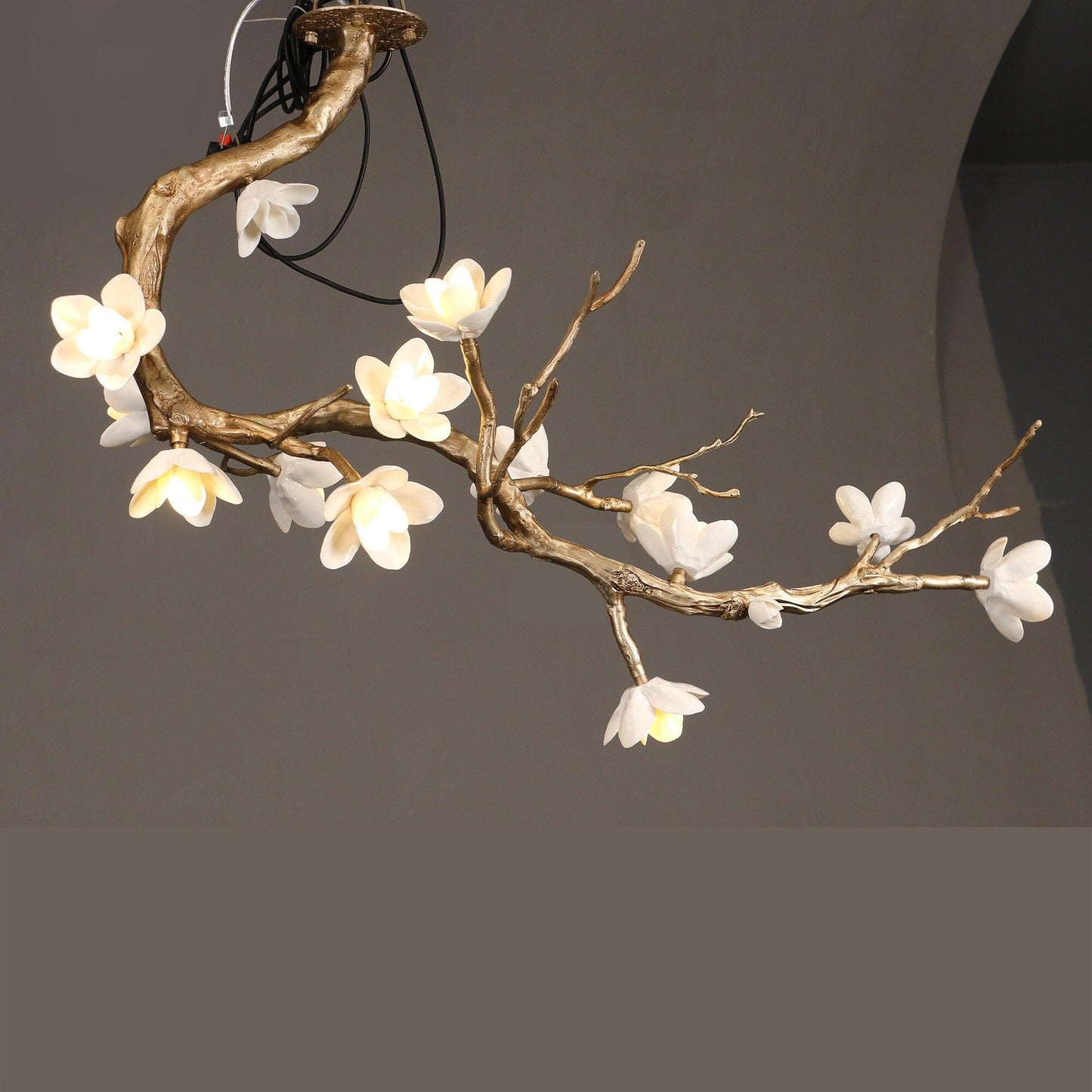 Brass Flower Branch Chandelier - YIOSI