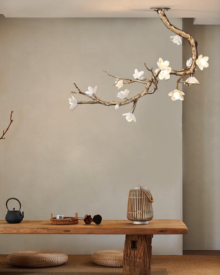 Brass Flower Branch Chandelier - YIOSI