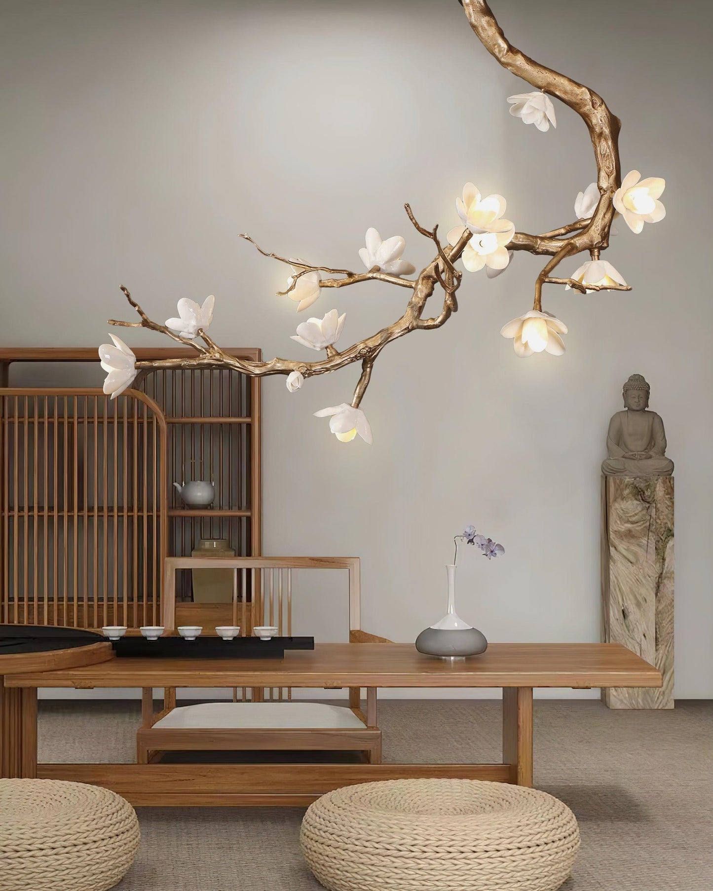 Brass Flower Branch Chandelier - YIOSI