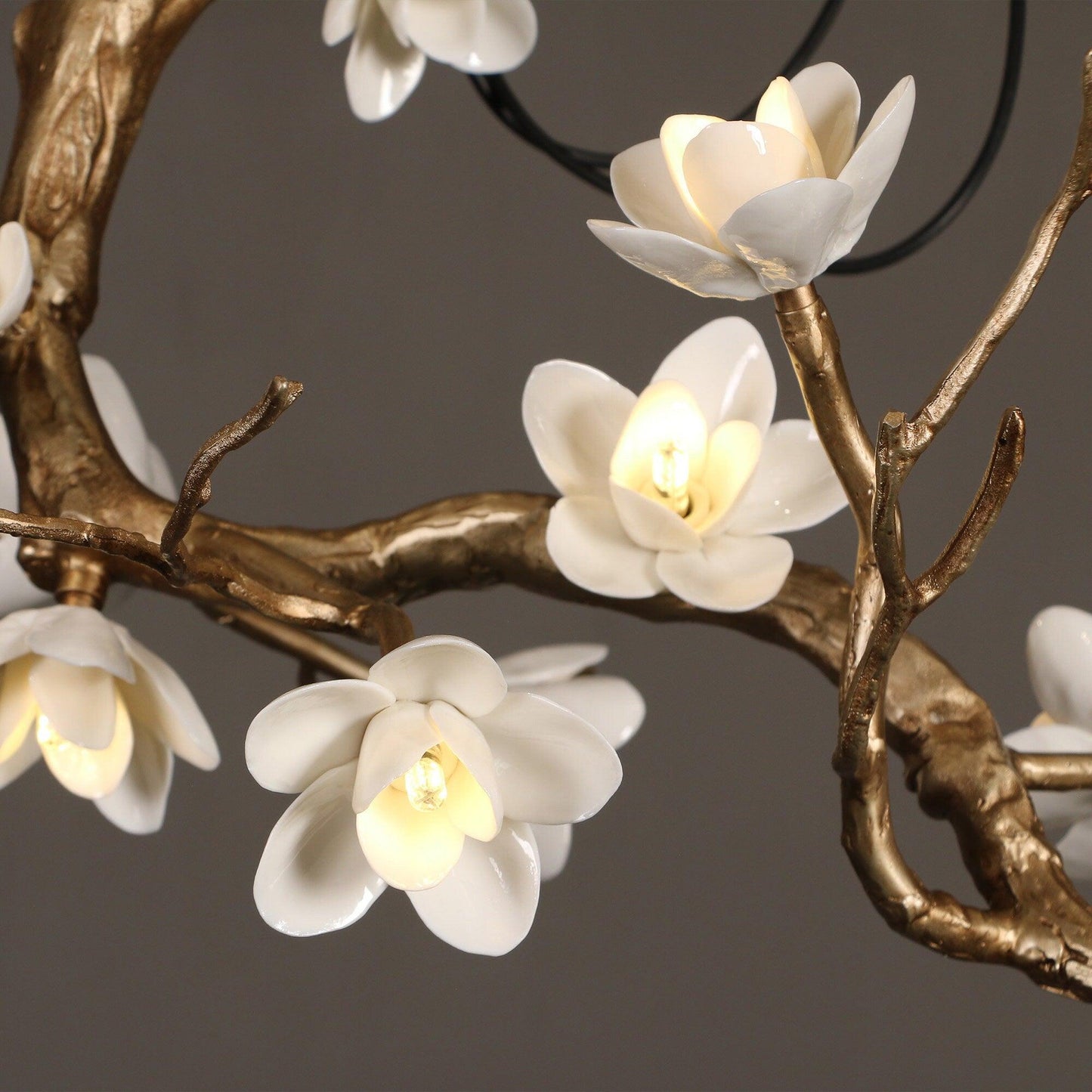 Brass Flower Branch Chandelier - YIOSI