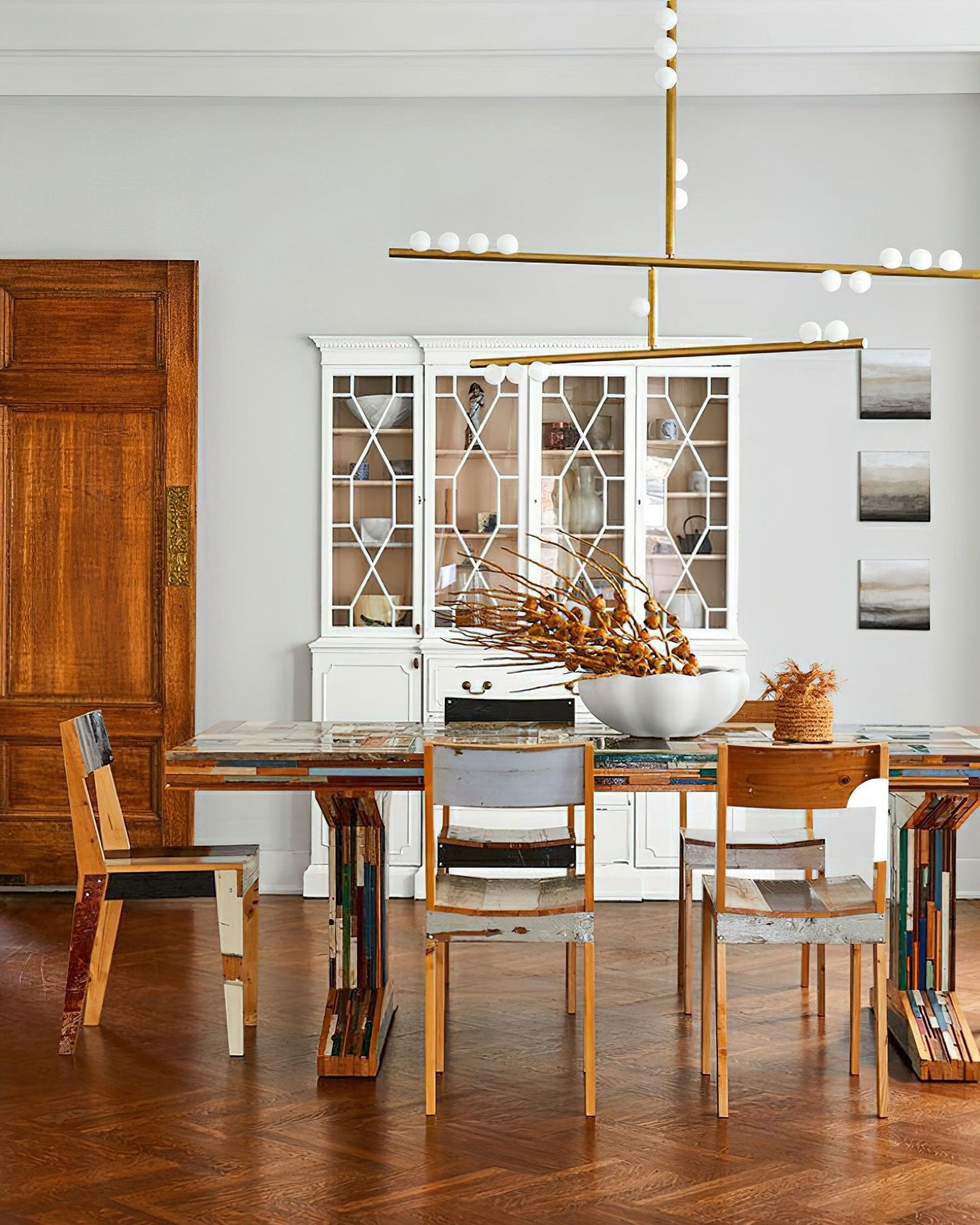 Brass Glass Drop Chandelier - YIOSI