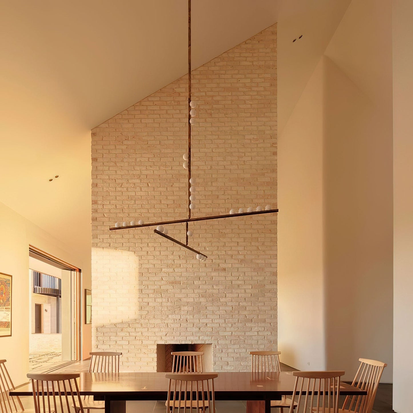 Brass Glass Drop Chandelier - YIOSI