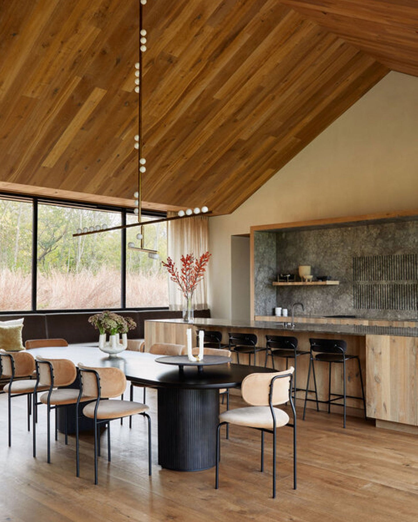 Brass Glass Drop Chandelier - YIOSI