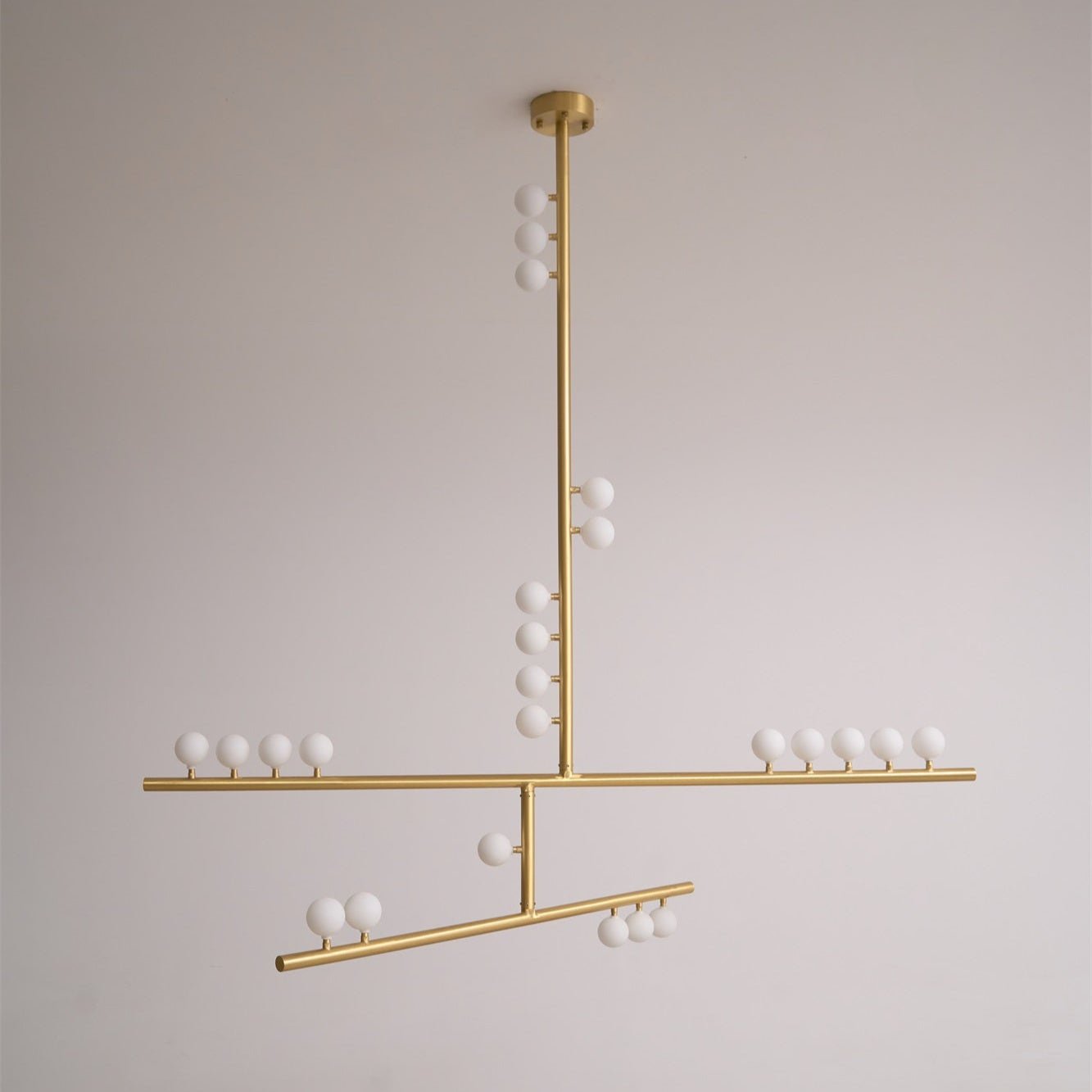 Brass Glass Drop Chandelier - YIOSI