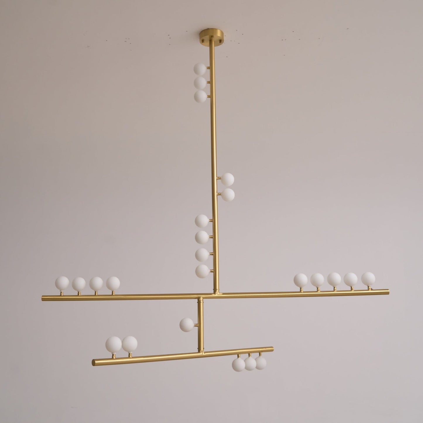 Brass Glass Drop Chandelier - YIOSI