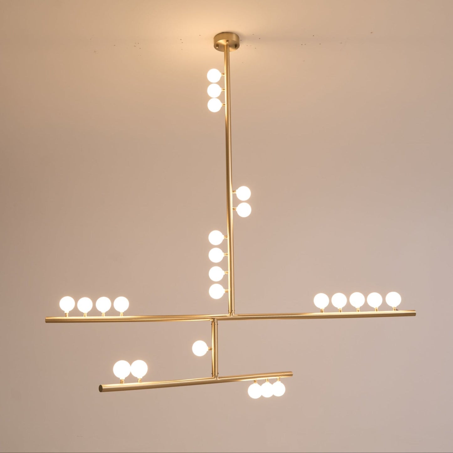 Brass Glass Drop Chandelier - YIOSI