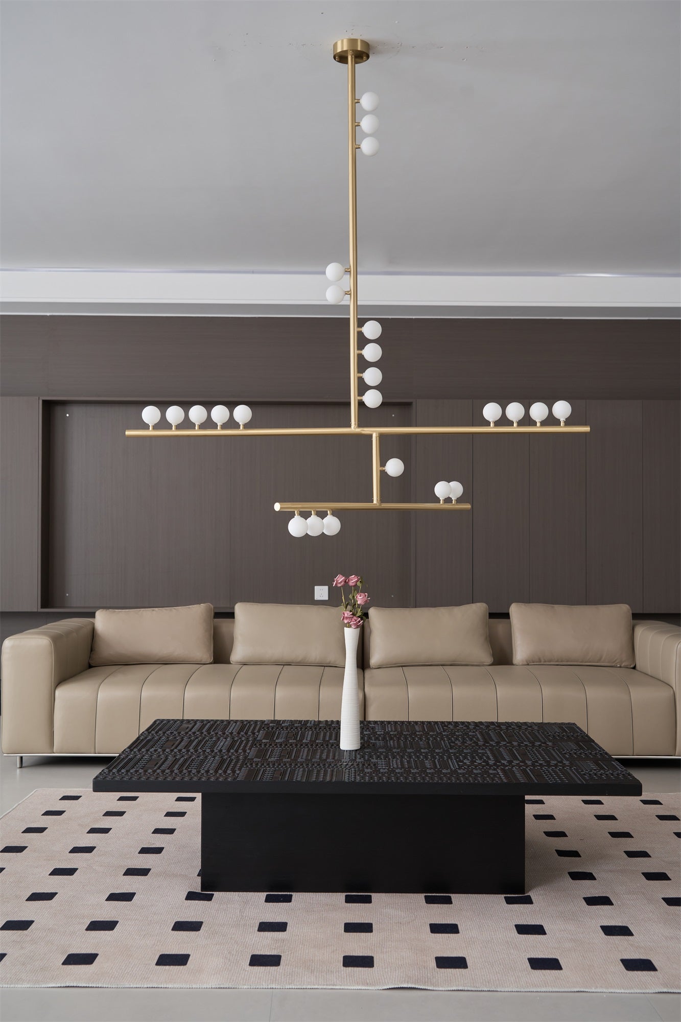 Brass Glass Drop Chandelier - YIOSI