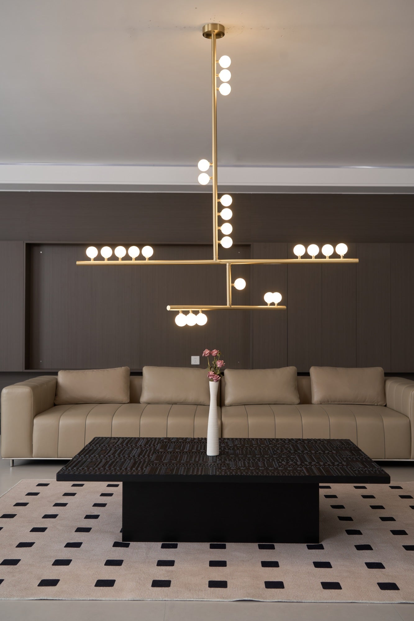 Brass Glass Drop Chandelier - YIOSI