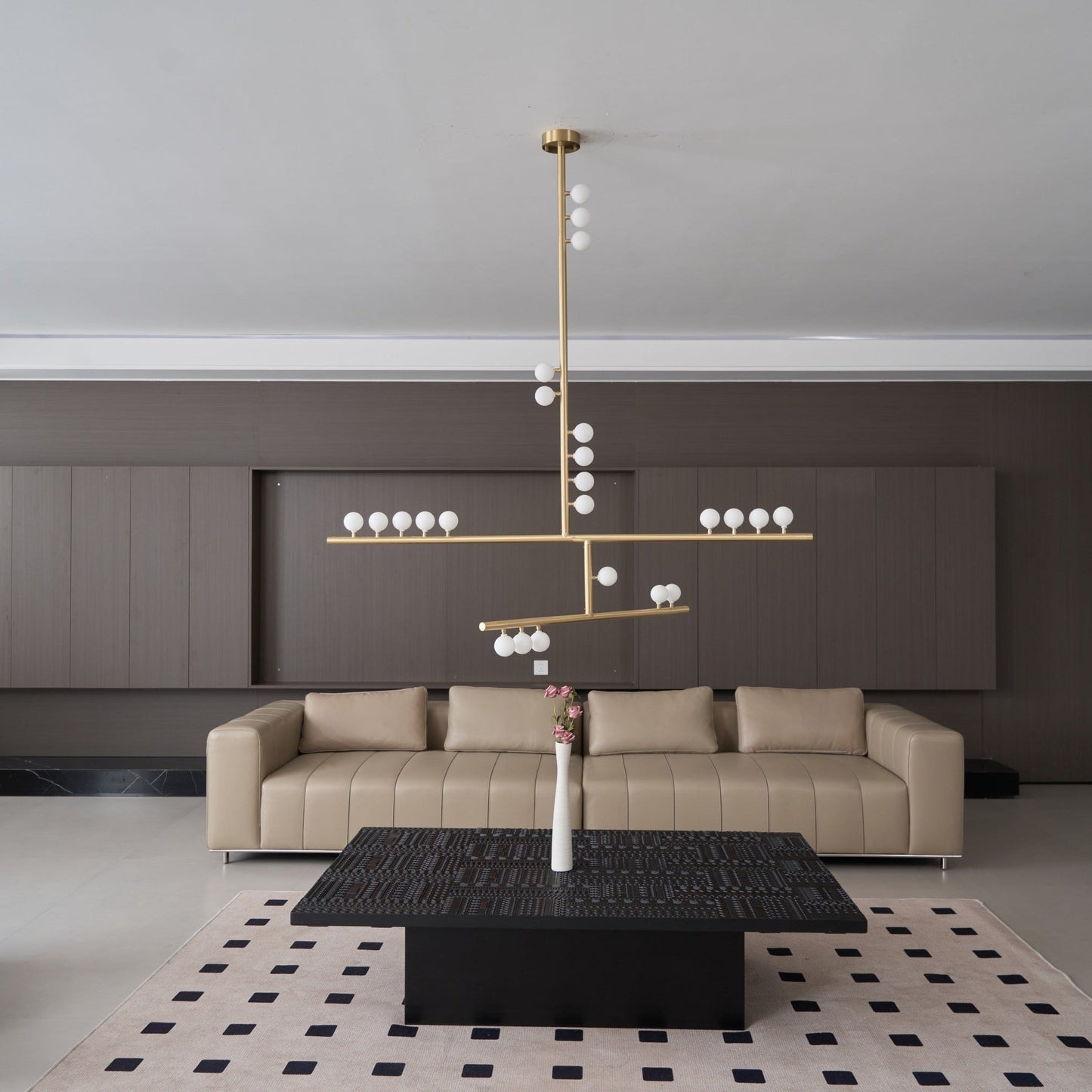 Brass Glass Drop Chandelier - YIOSI
