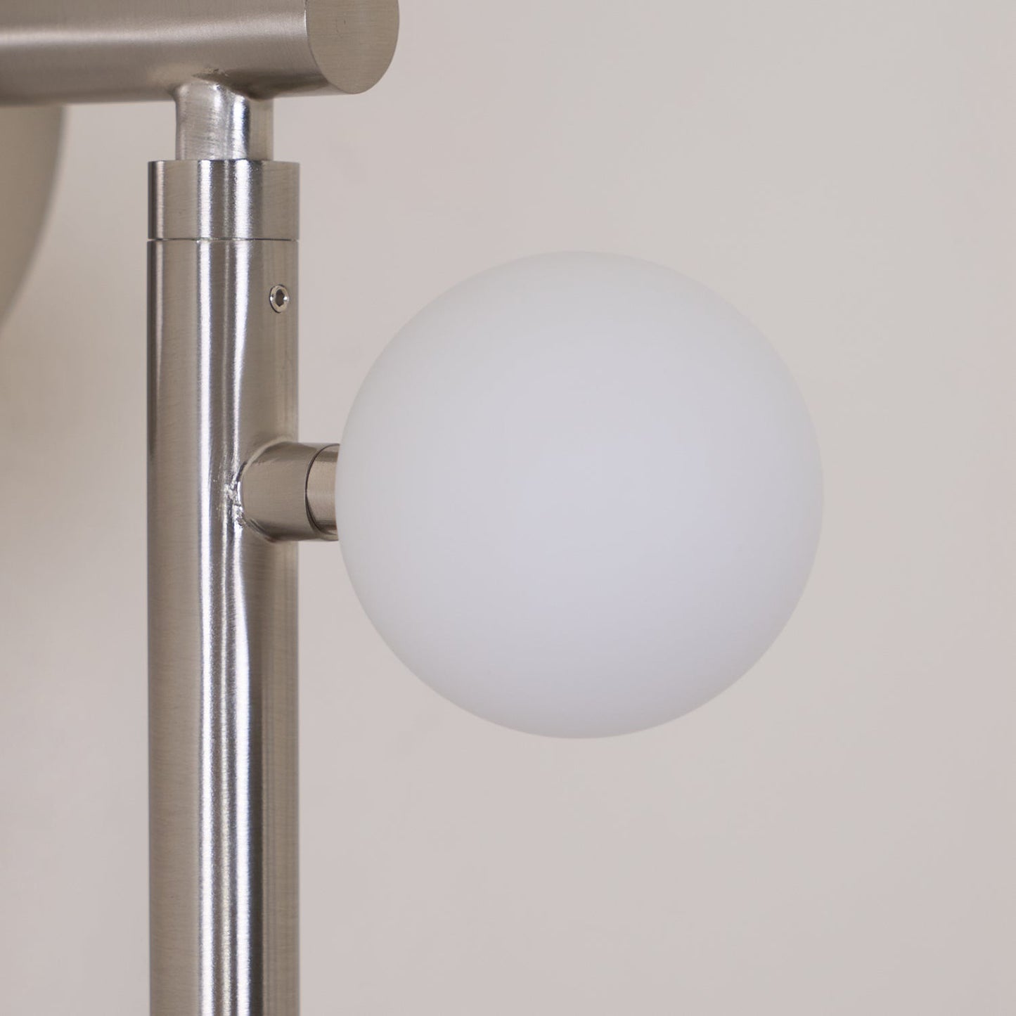Brass Glass Tube Wall Lamp – Vintage Brass & White Finish
