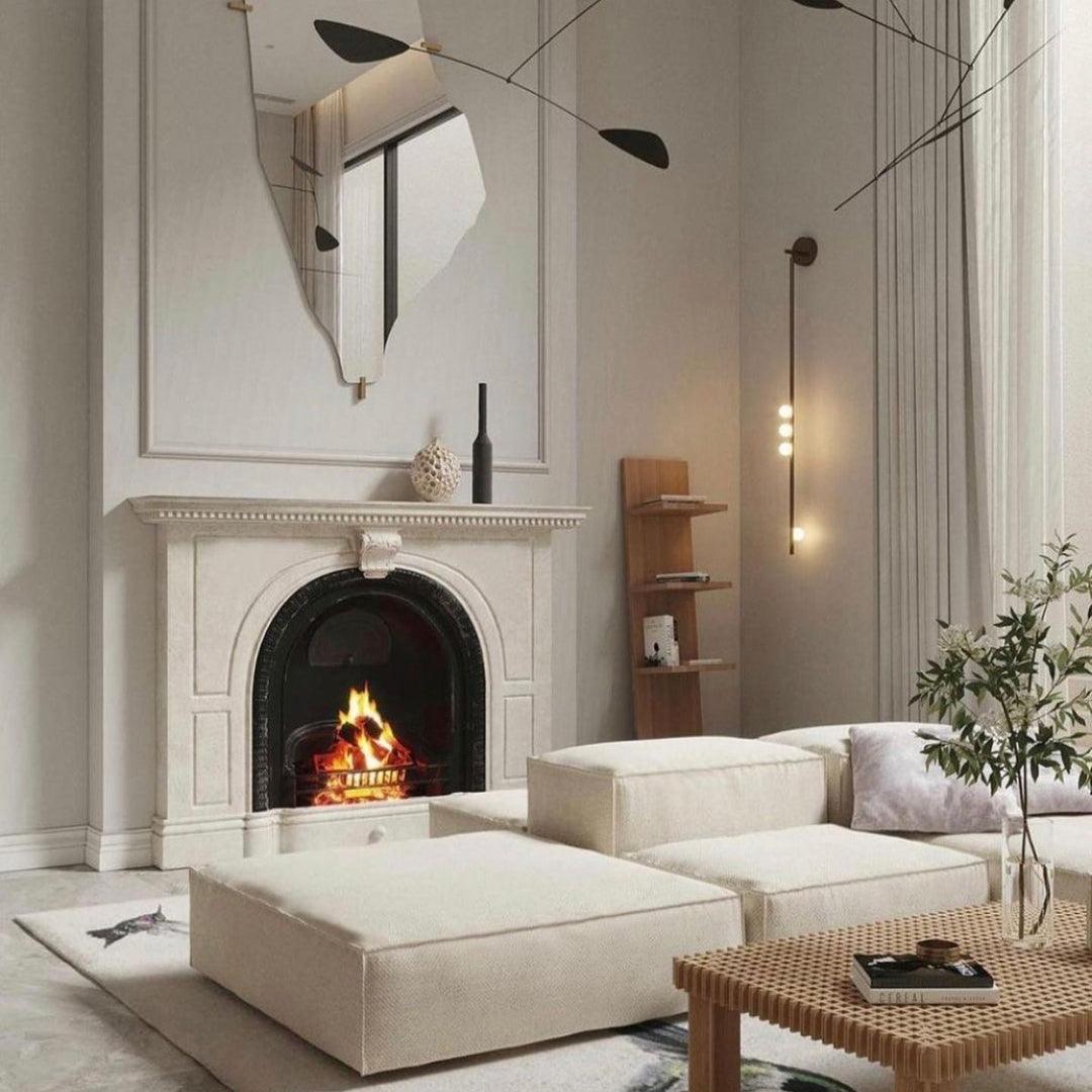 Brass Glass Tube Wall Lamp – Vintage Brass & White Finish