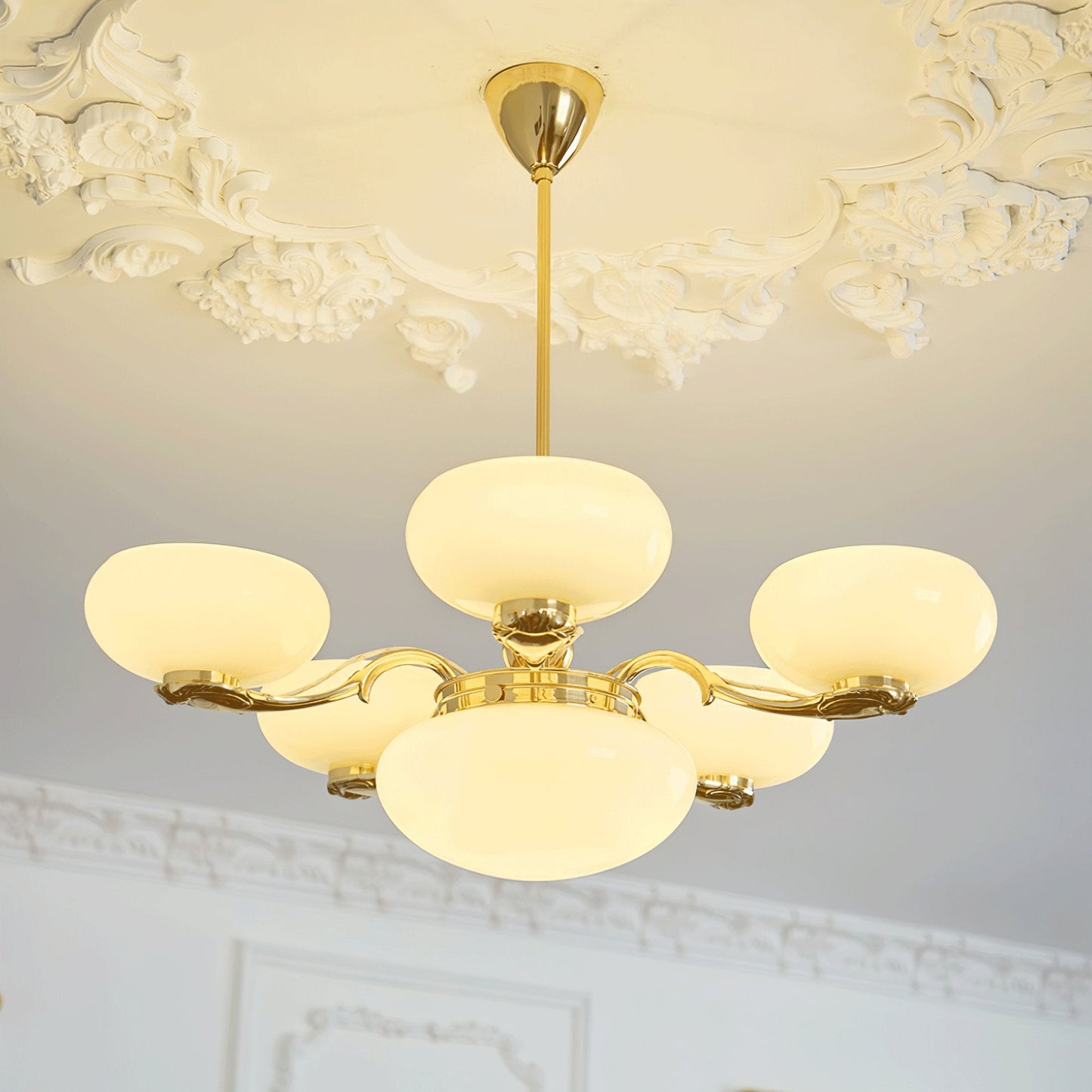 Brass Radiance Orb Chandelier - YIOSI