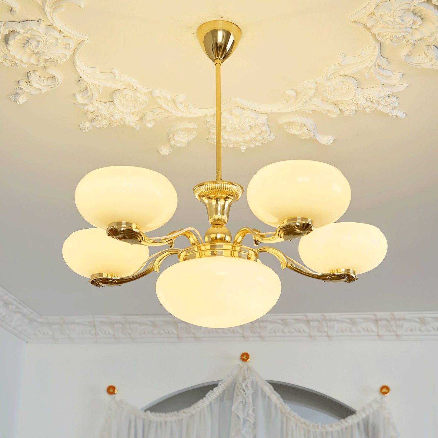 Brass Radiance Orb Chandelier - YIOSI