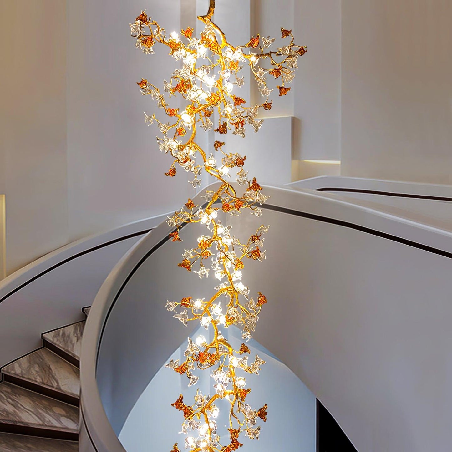 Brass Maple Branch Chandelier - YIOSI