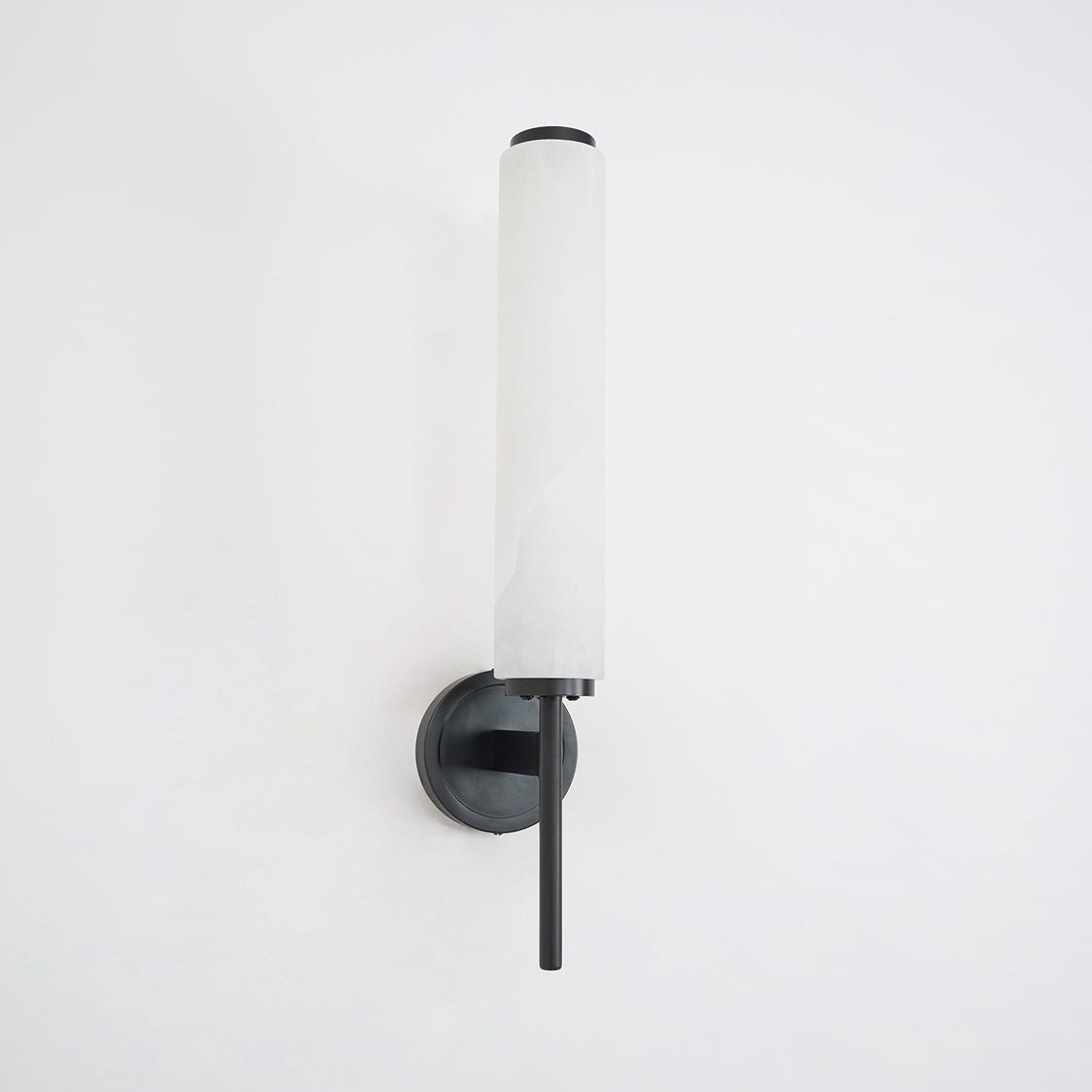 Brindisi Brass & White Alabaster Wall Sconce with LED Glow