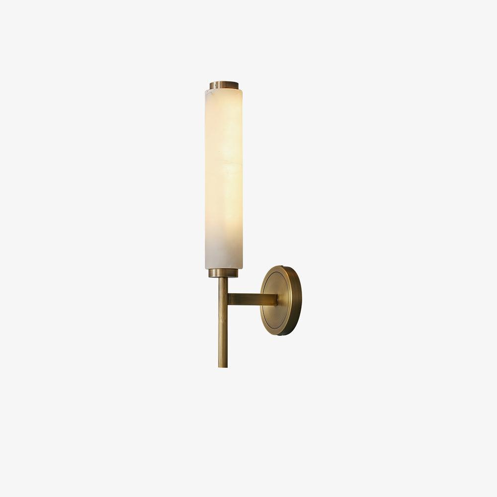 Brindisi Brass & White Alabaster Wall Sconce with LED Glow
