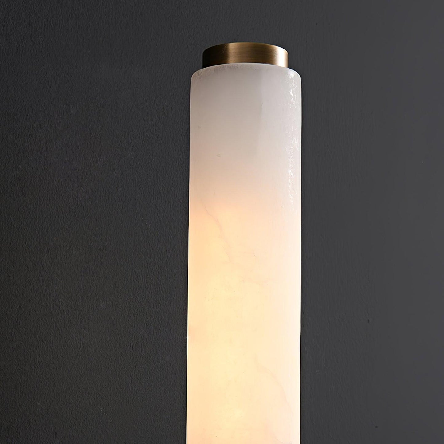 Brindisi Brass & White Alabaster Wall Sconce with LED Glow