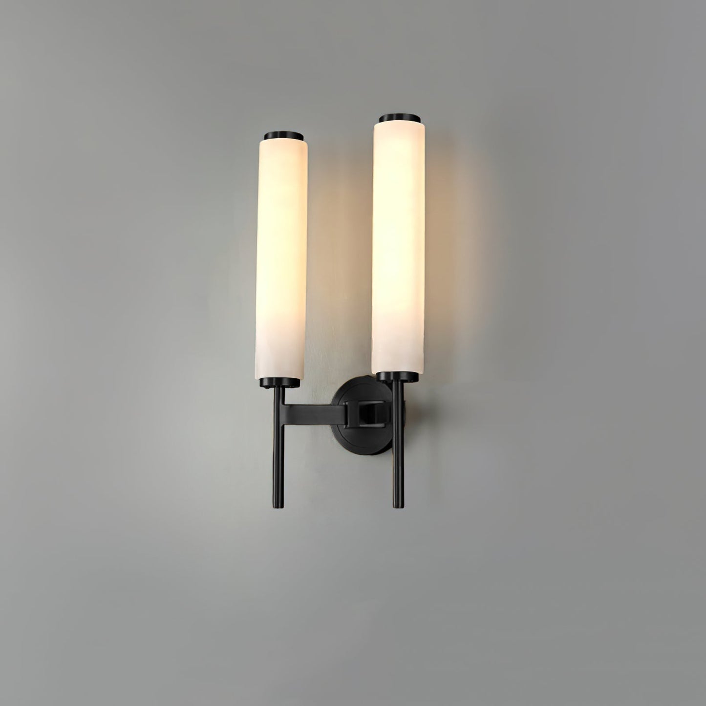 Brindisi Brass & White Alabaster Wall Sconce with LED Glow