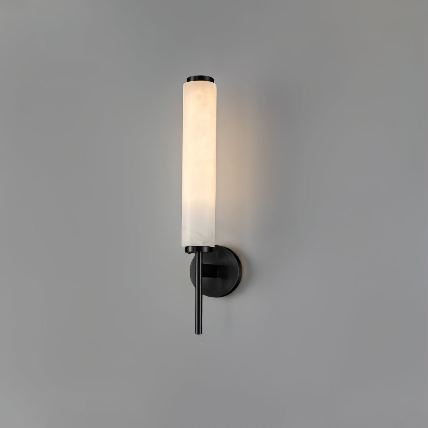 Brindisi Brass & White Alabaster Wall Sconce with LED Glow