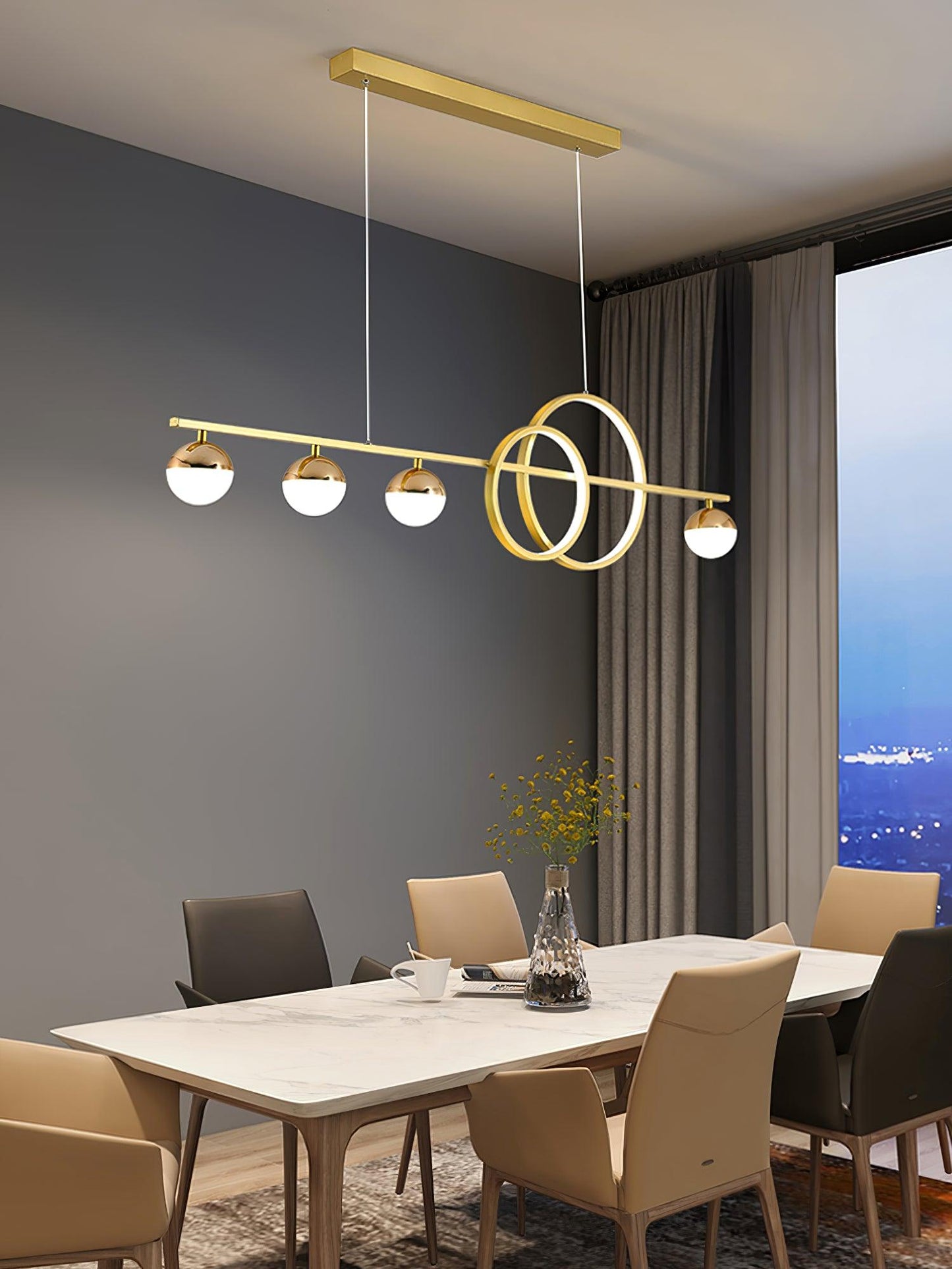 Brooklyn Double Circle Chandelier - YIOSI