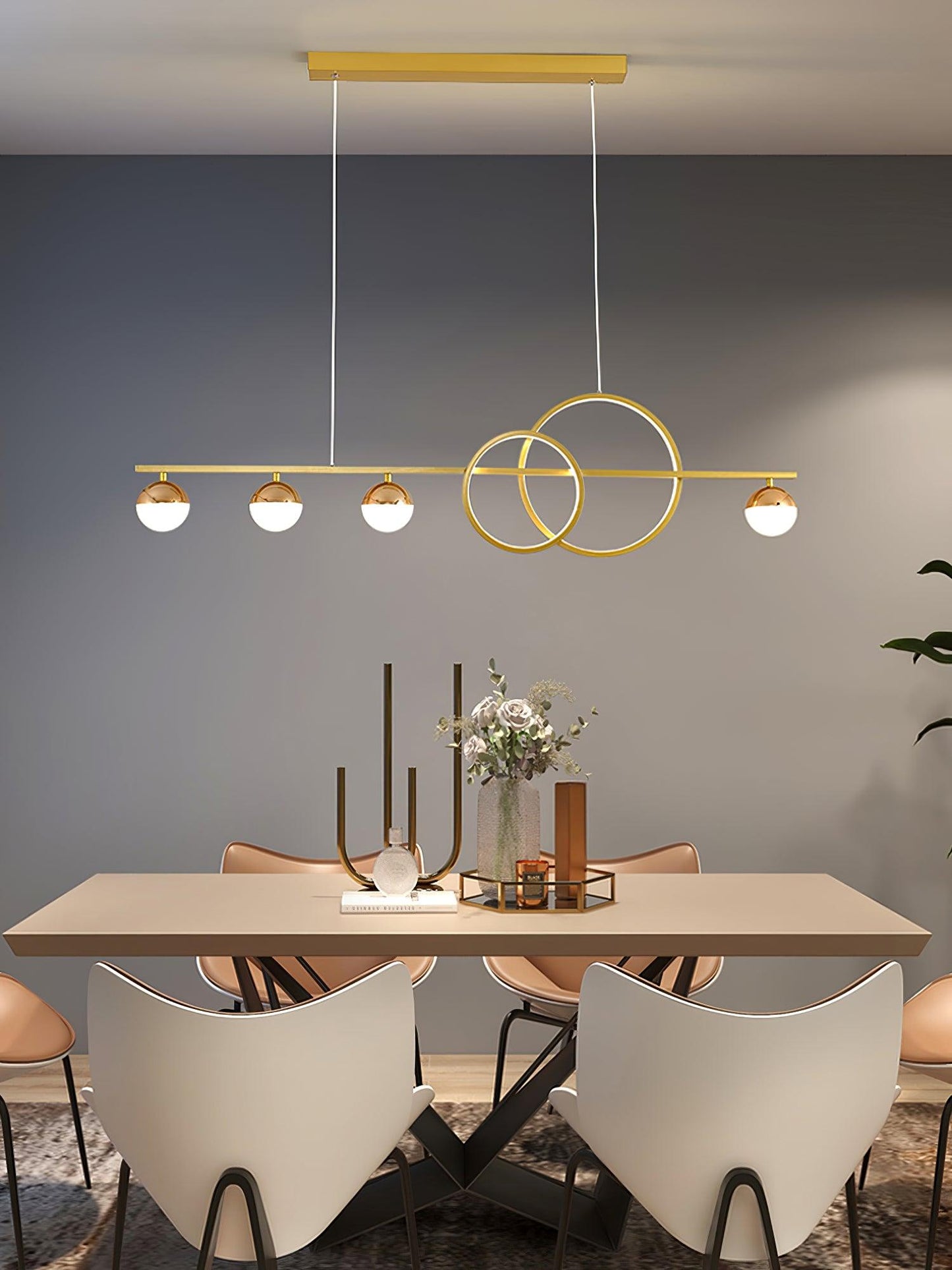 Brooklyn Double Circle Chandelier - YIOSI