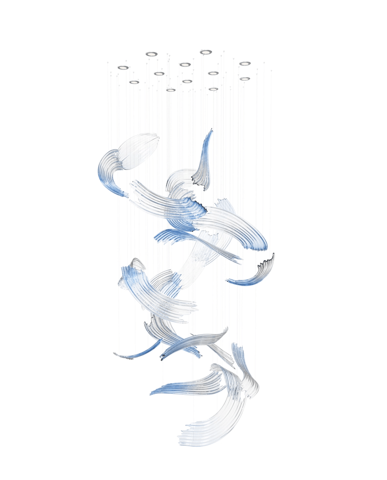 Brush Art Glass Chandelier - YIOSI