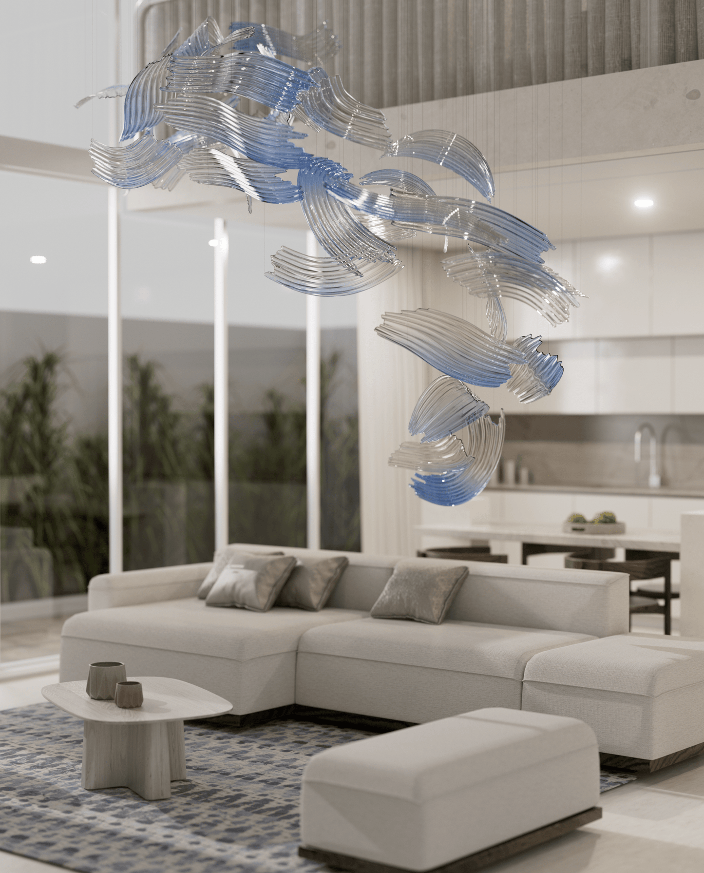 Brush Art Glass Chandelier - YIOSI