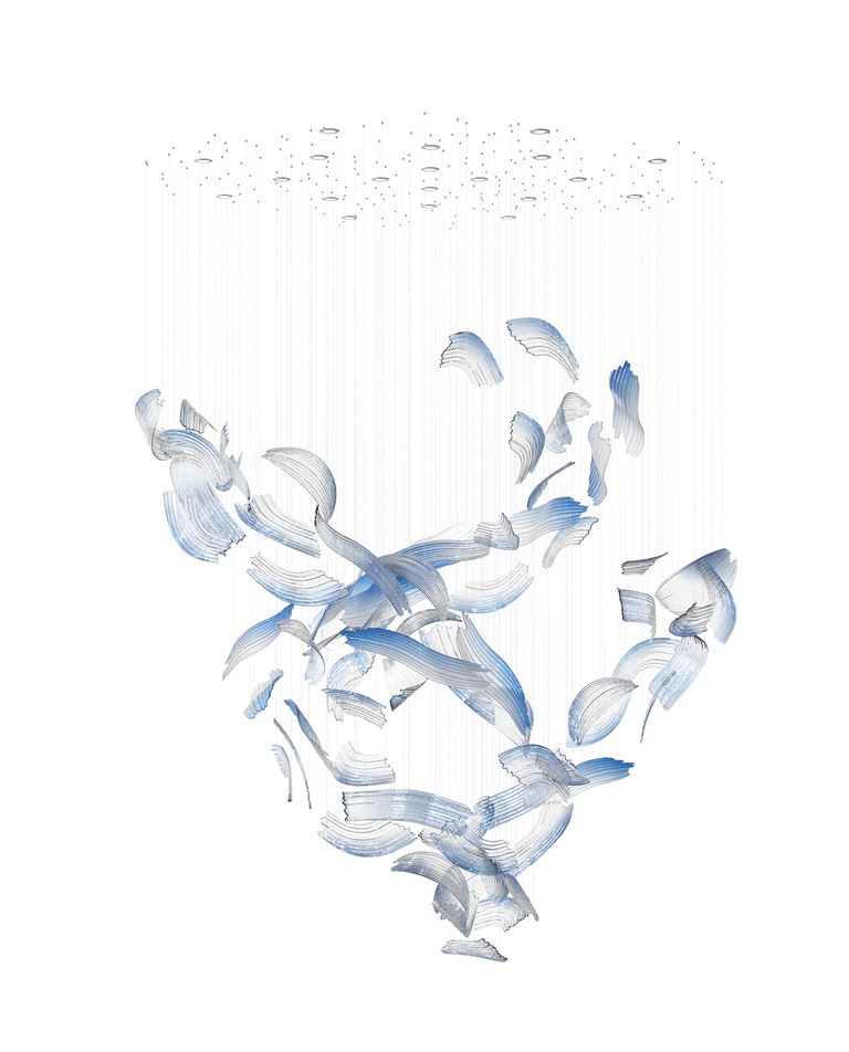 Brush Art Glass Chandelier - YIOSI