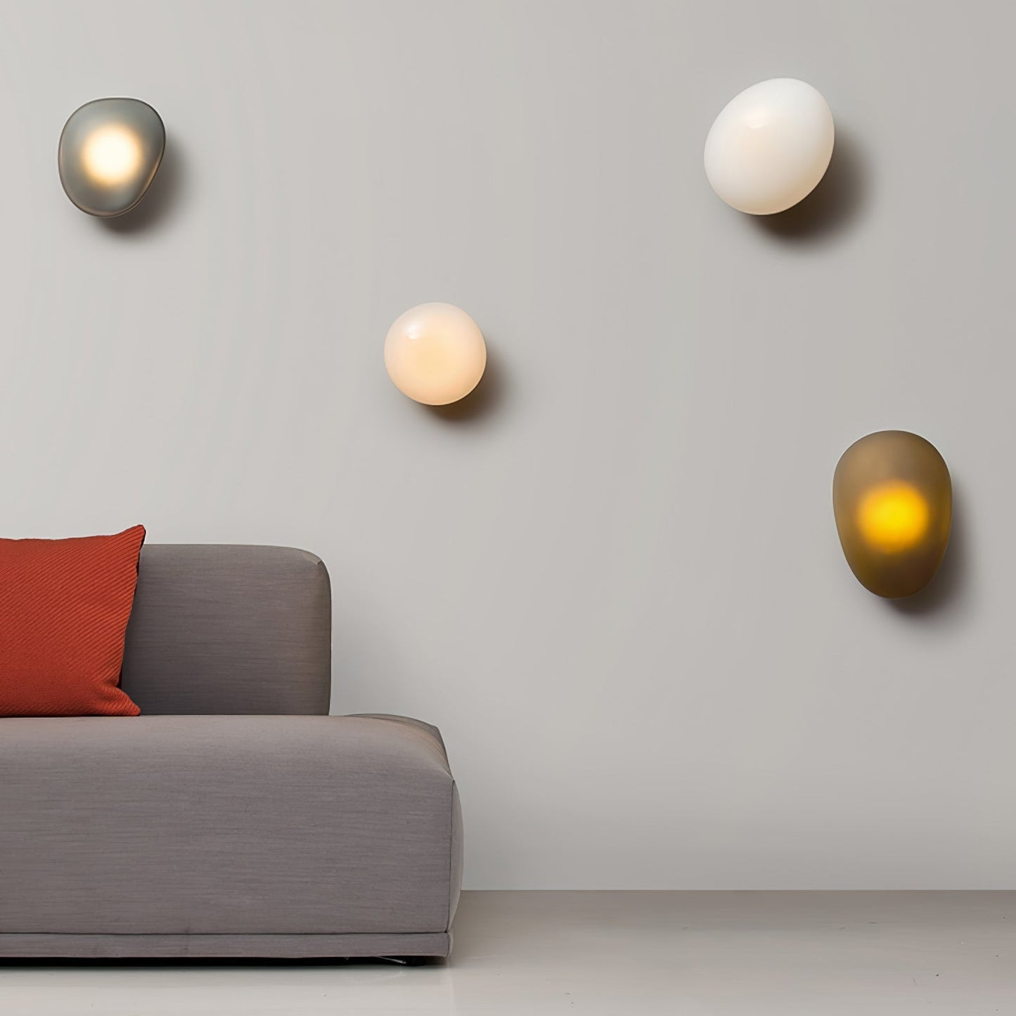 Vakkerlight Bubble Glass Wall Lamp Modern Translucent Pebble Design