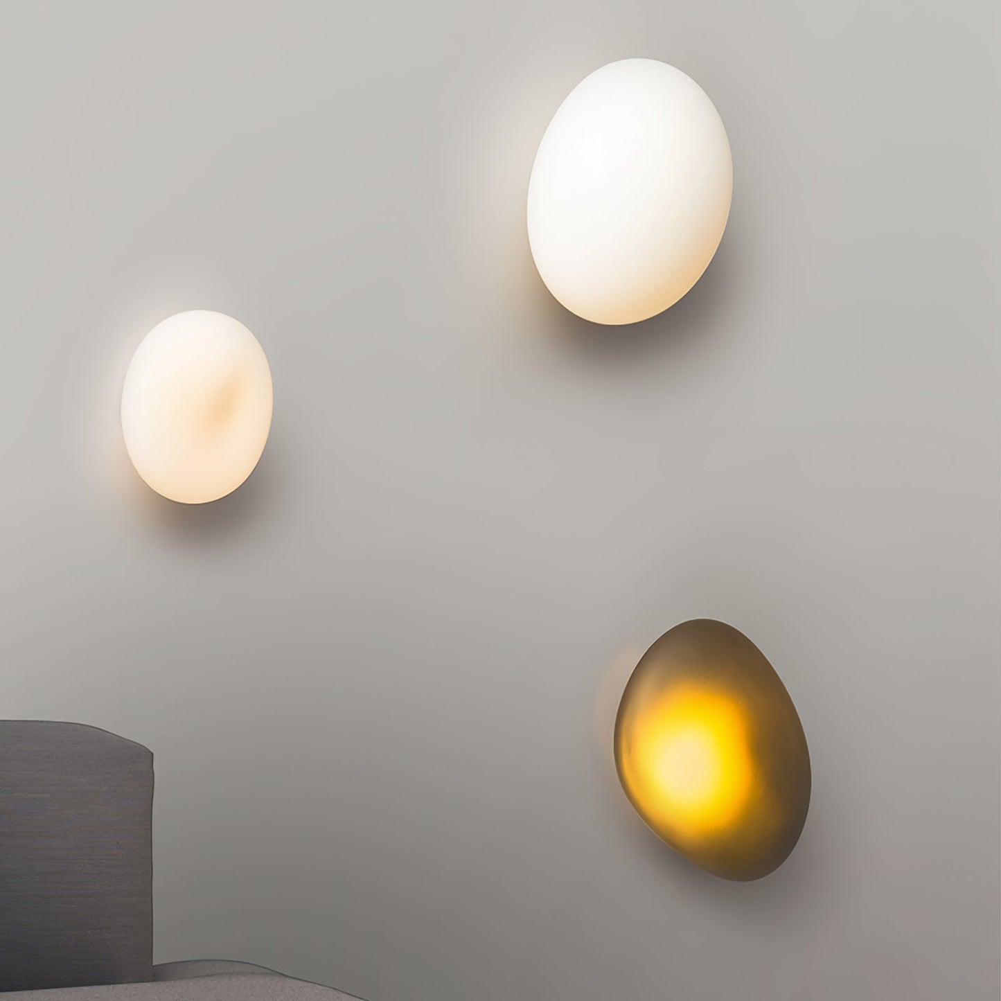 Vakkerlight Bubble Glass Wall Lamp Modern Translucent Pebble Design