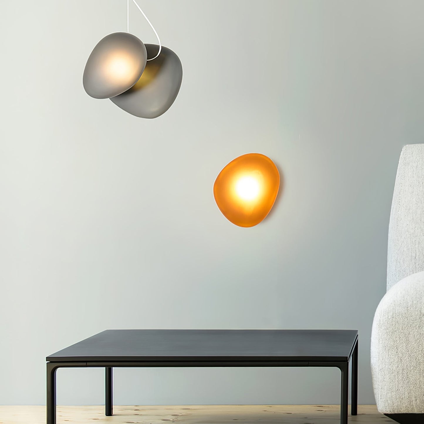 Vakkerlight Bubble Glass Wall Lamp Modern Translucent Pebble Design