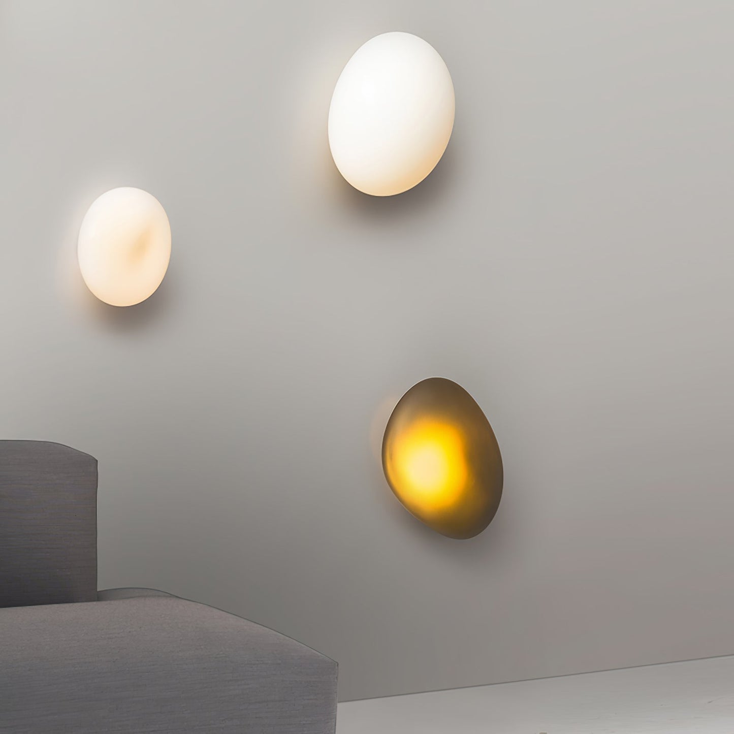 Vakkerlight Bubble Glass Wall Lamp Modern Translucent Pebble Design